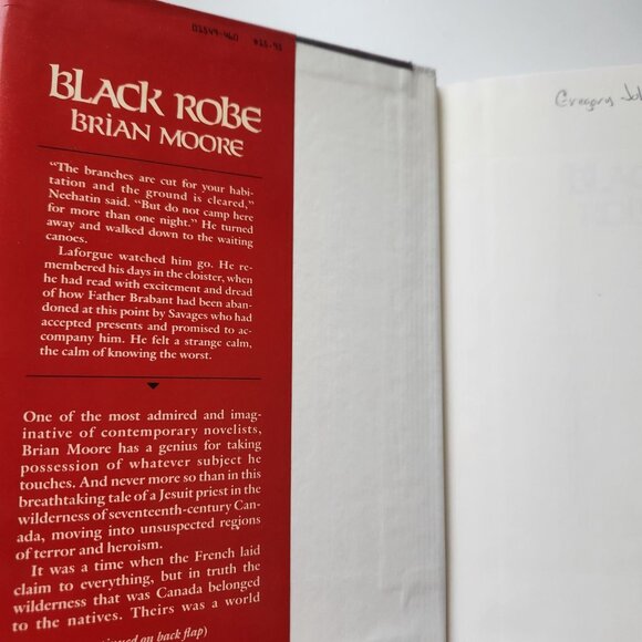 Black Robe By Brian Moore 1985 First Edition Hardcover Novel - Picture 8 of 14
